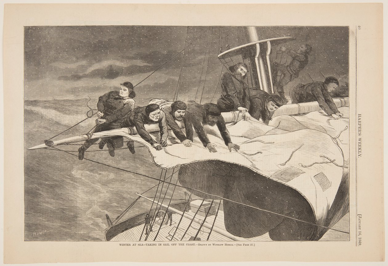 Winter at Sea – purjehtiminen rannikolla tekijältä after Winslow Homer