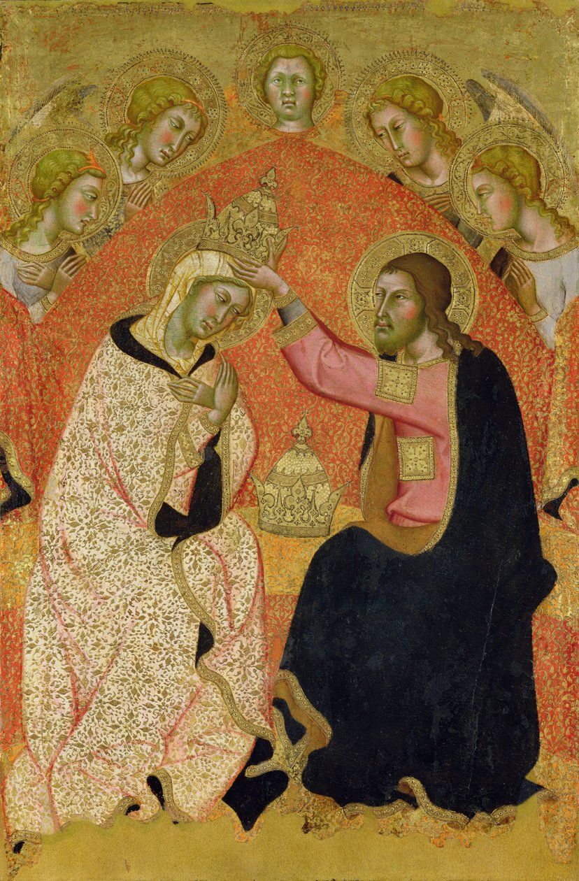 Neitsyen kruunaus (tempera paneelissa) tekijältä also Manfredi de Battilori Bartolo di Fredi