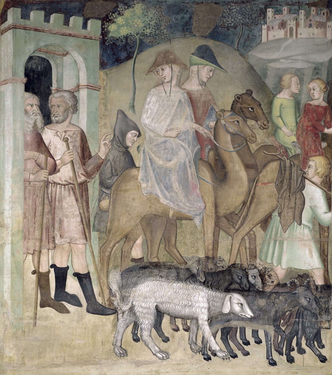 Abrahamin ja Lootin matka, 1356-67 tekijältä also Manfredi de Battilori Bartolo di Fredi