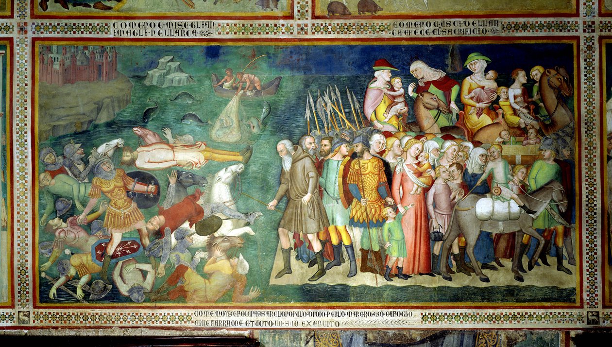 Punaisenmeren jakaminen, 1356-67 tekijältä also Manfredi de Battilori Bartolo di Fredi