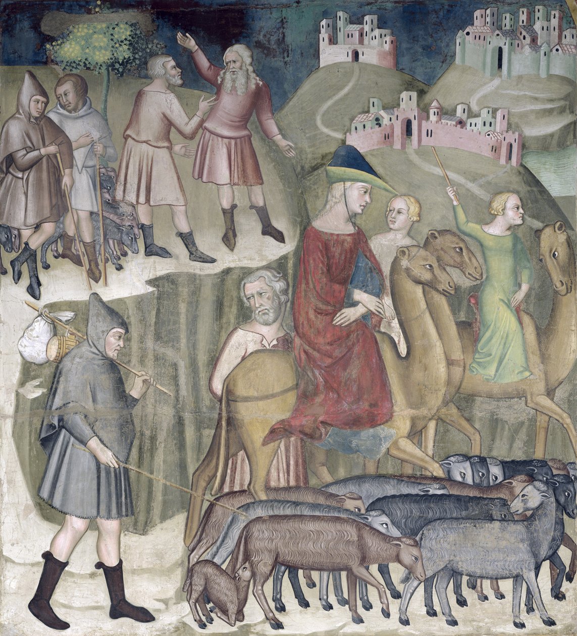 Abrahamin ja Lootin erottaminen, 1356-67 tekijältä also Manfredi de Battilori Bartolo di Fredi