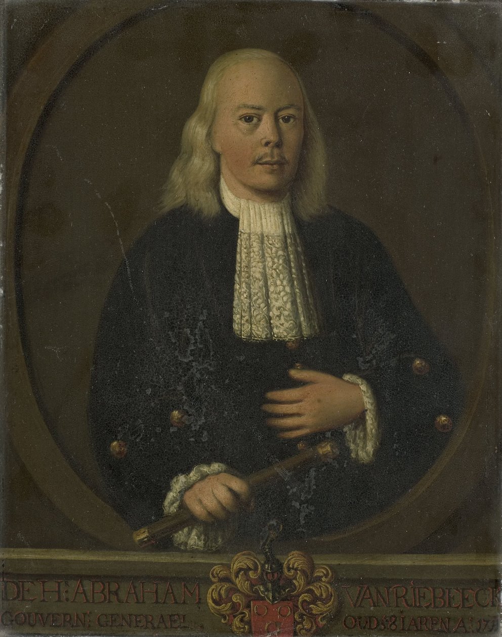 Muotokuva Abraham van Riebeeckistä, Hollannin Itä-Intian kenraalikuvernööristä tekijältä anonymous (copy after)