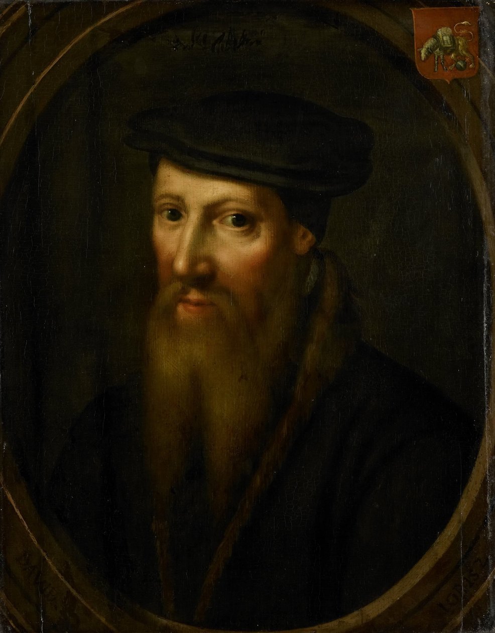 David Joriszin muotokuva, Delftin lasimaalari, fanaattinen anabaptisti, vuoden 1544 jälkeen Baselissa tekijältä anonymous (copy after)