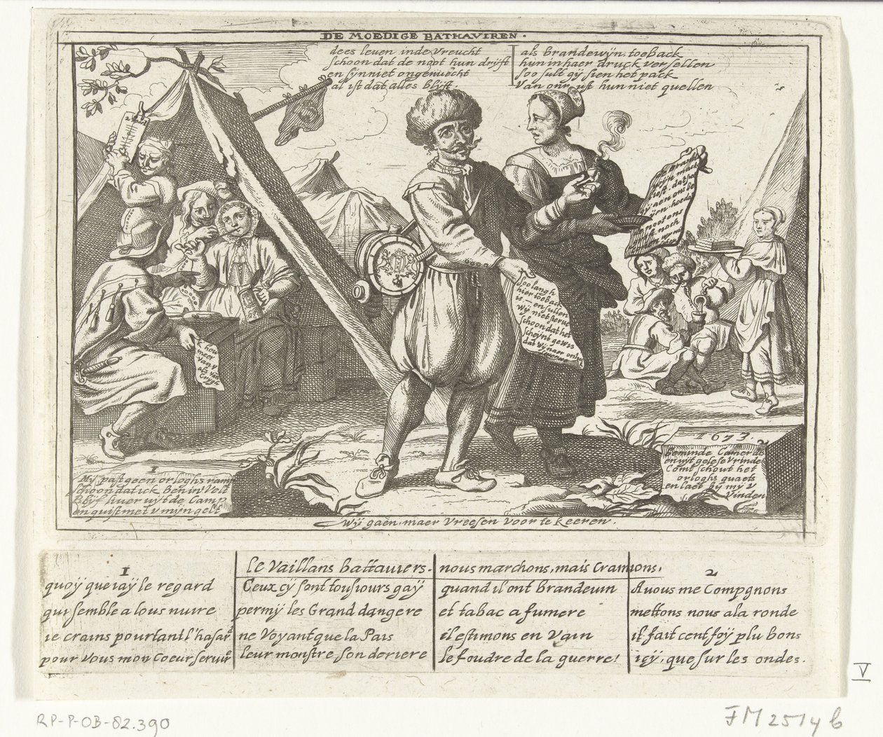 Rohkeat batavialaiset, 1673 The Brave Bathaviers / Le Vaillans battaviers (otsikko esineessä) Kuusi ranskalaista sarjakuvaa hollantilaisista vuodelta 1673 (sarjan nimi) tekijältä anonymous (possibly)