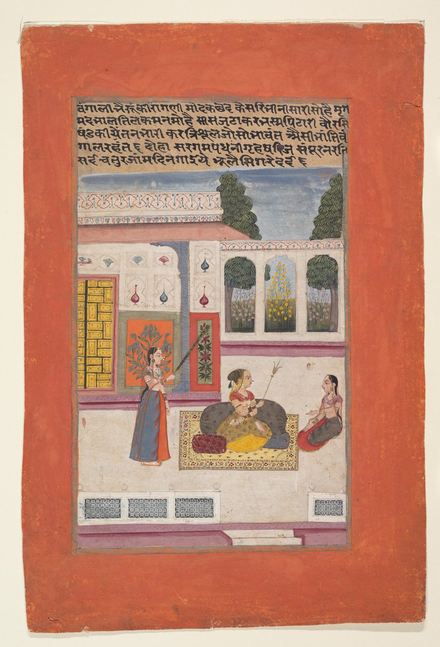 Bangali Ragini: Folio ragamala-sarjasta (Garland of Musical Modes) tekijältä anonymous 