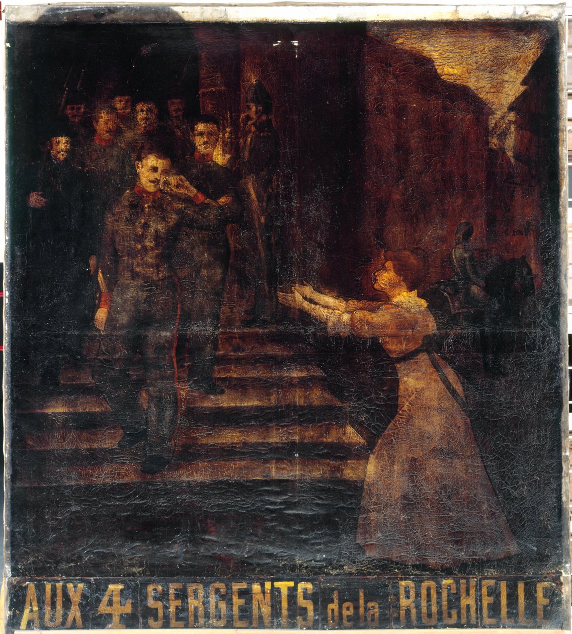 Ranska: Aux quatre sergents de La Rochelle (II). Majatalon isännän merkki. 3, boulevard Beaumarchais, 11. kaupunginosa, Pariisi. tekijältä anonymous 