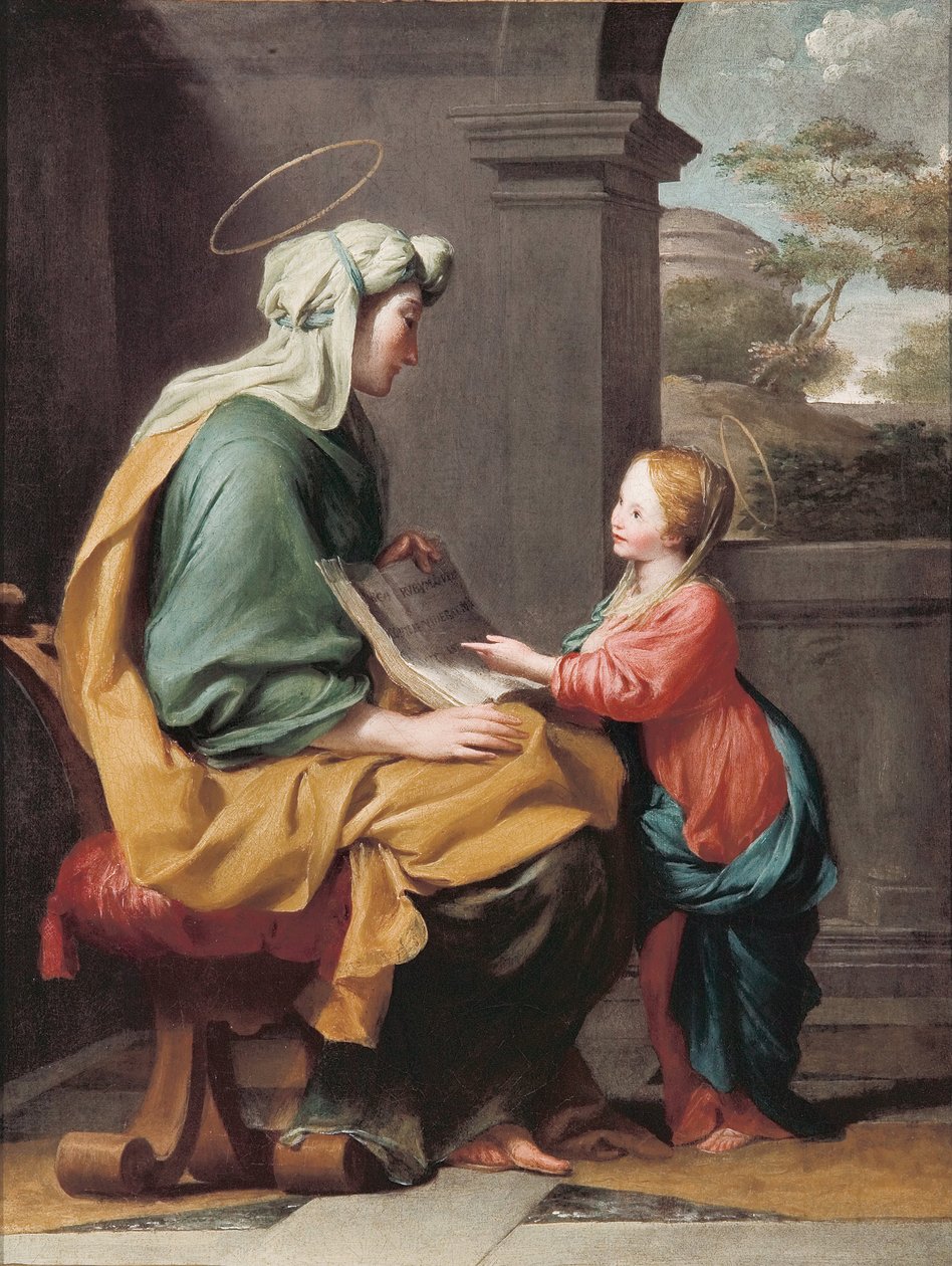 Neitsyt Marian koulutus tekijältä Giovanni Francesco Romanelli
