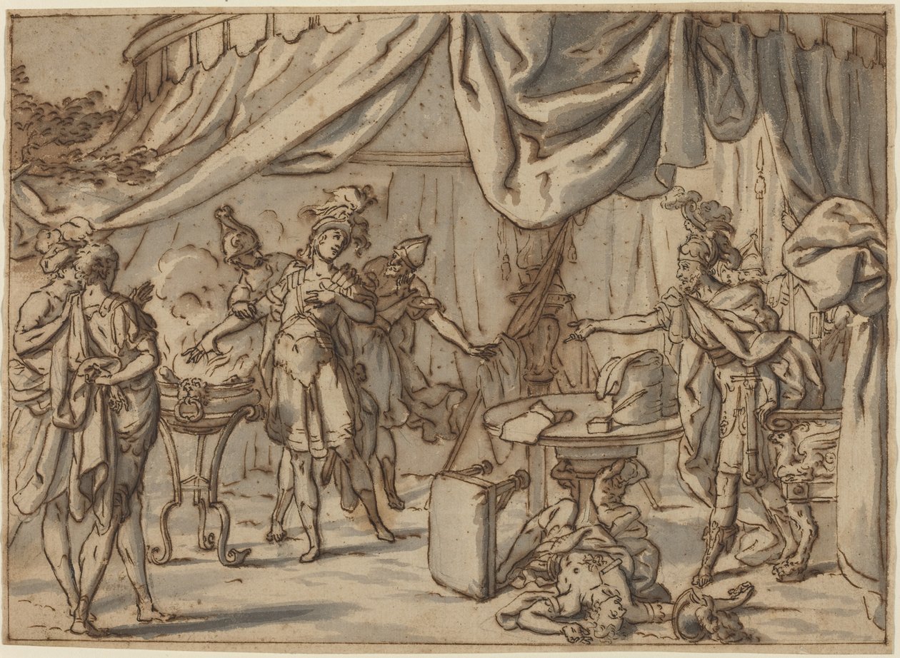 Mucius Scaevola tekijältä attributed to Bernardo Castello