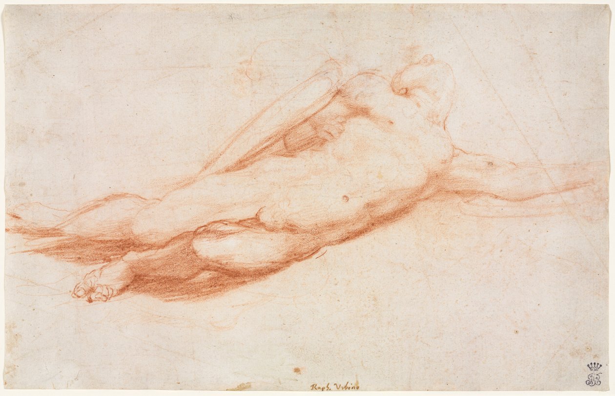 Tutkimus kaatuneesta sotilasta (mahdollisesti Saulin kääntymys) (recto) tekijältä attributed to Correggio