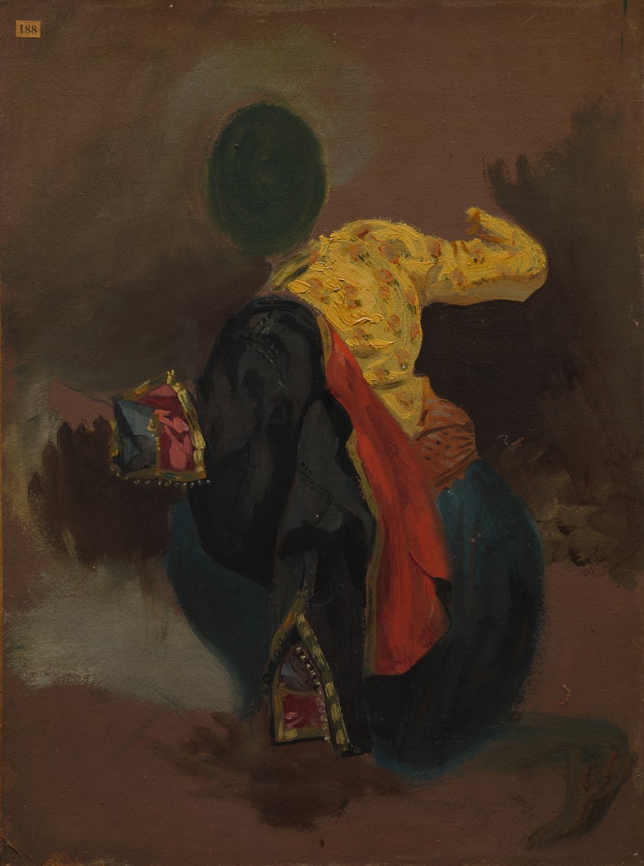 Figuuri turkkilaisessa asussa tekijältä attributed to Eugène Delacroix