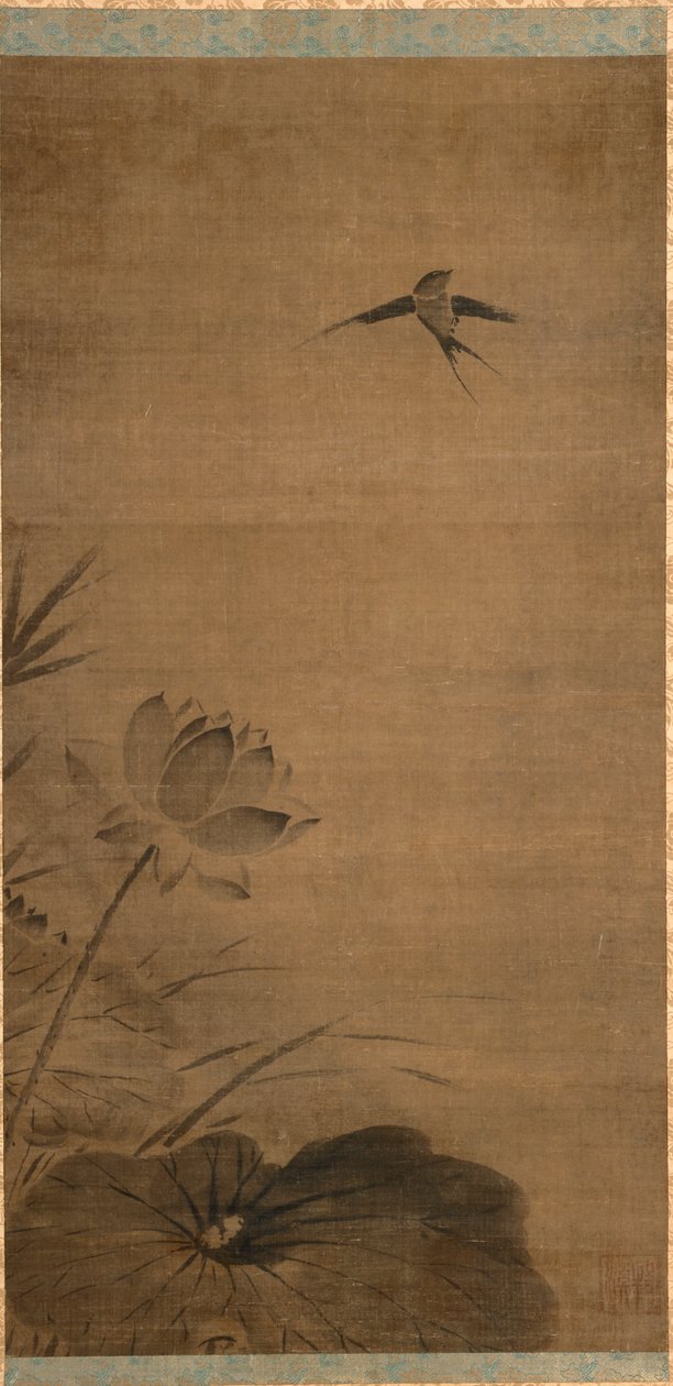 Oreneta i Lotusfinnish tekijältä attributed to Fachang Muqi