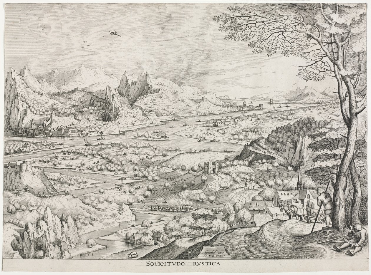 Suuret maisemat: Maaseudun Solicitus tekijältä attributed to Jan van Doetechum