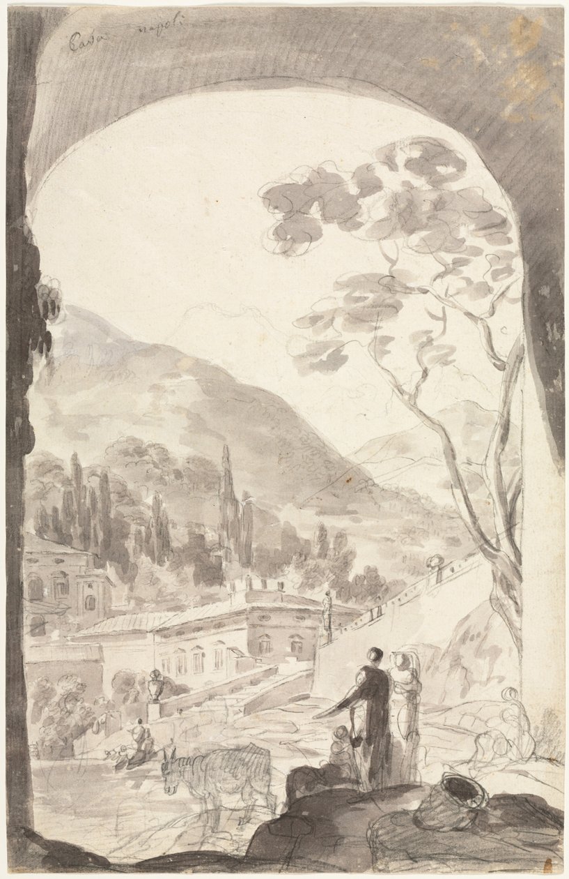 Napolin louhos tekijältä attributed to Jean Honoré Fragonard