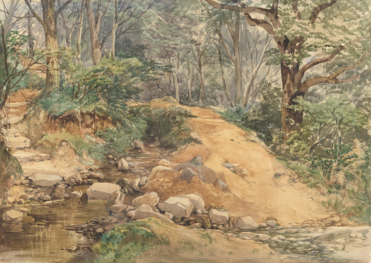 Metsäkohtaus ja polku puron poikki tekijältä attributed to John Middleton
