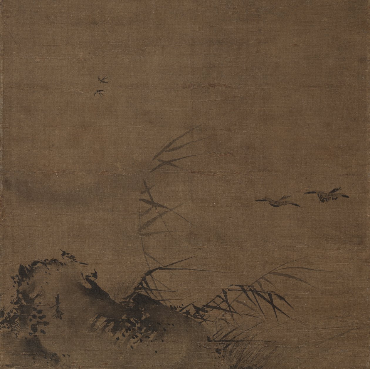 Vesilinnut ja ruoko tekijältä attributed to Liang Kai