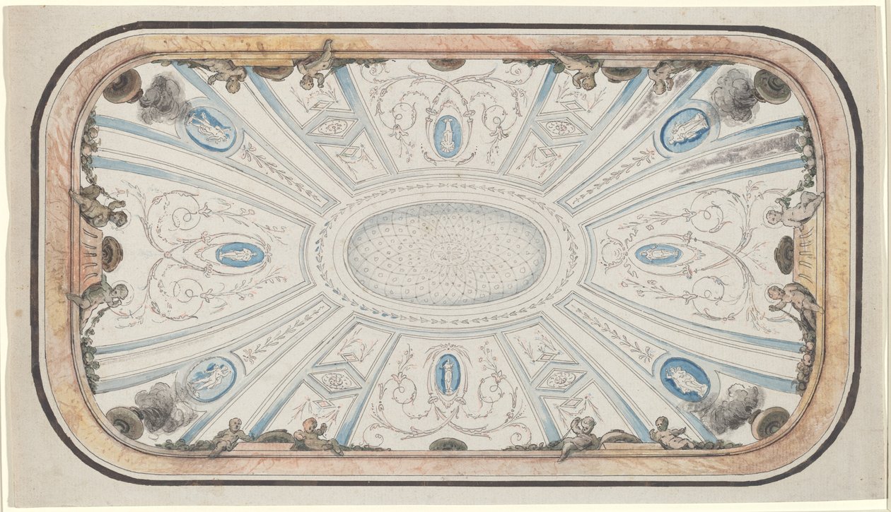 Suunnittelu kattoon tekijältä attributed to Mauro Antonio Tesi