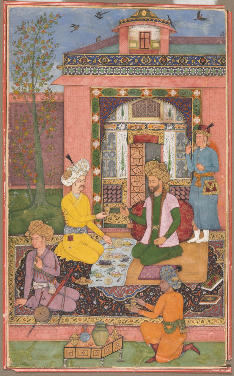 Juhla paviljonkiympäristössä tekijältä attributed to Muhammad Ali