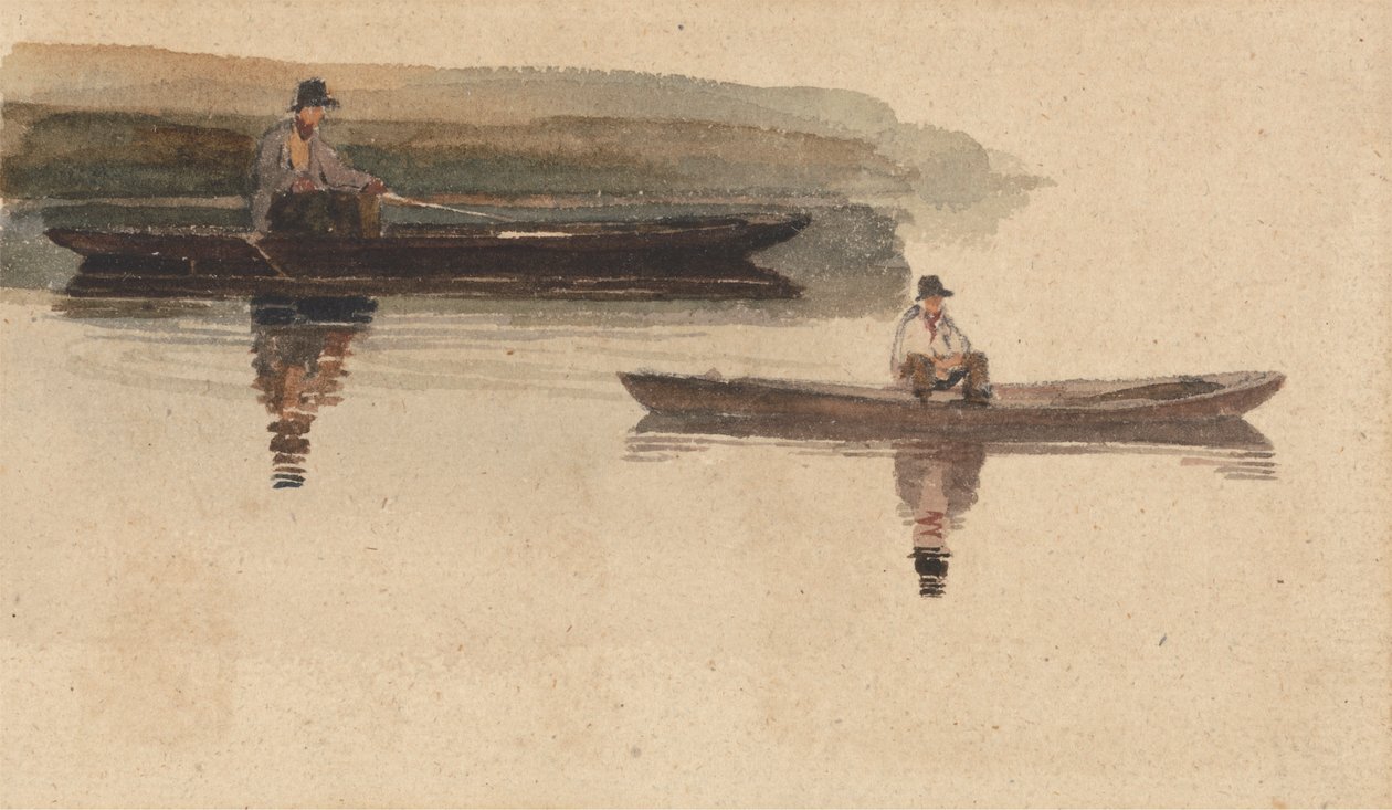 Kaksi miestä Puntissa tekijältä attributed to Peter DeWint