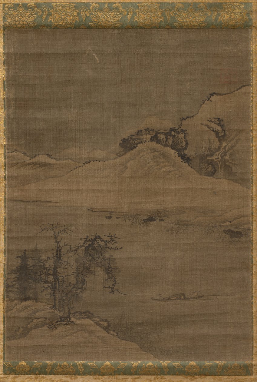 Maisema kalastajien kanssa tekijältä attributed to Yi Bul hae
