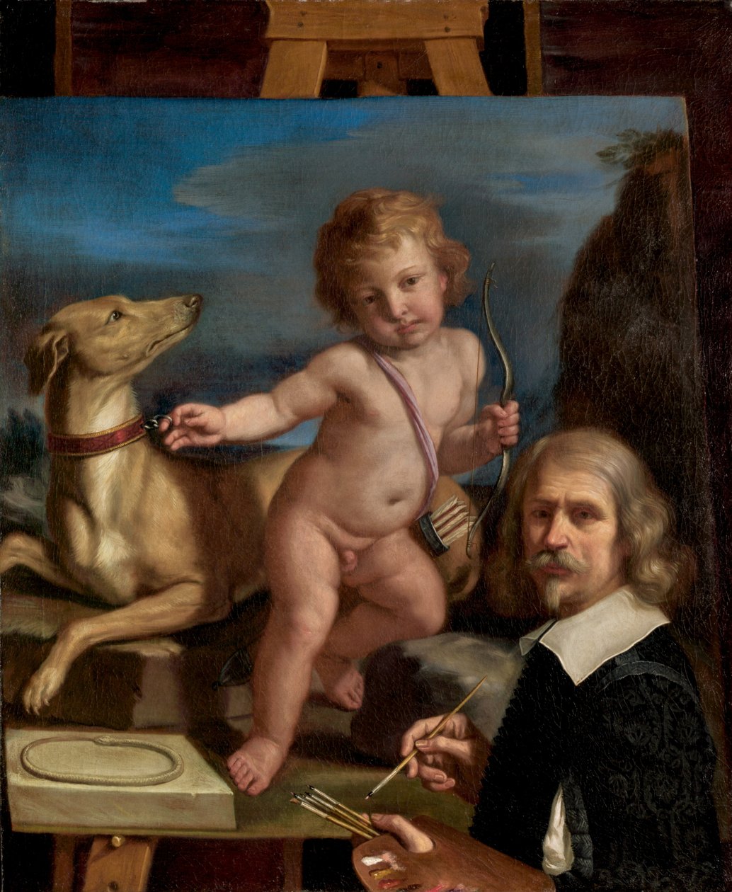 Omakuva ennen maalausta "Amor Fedele" tekijältä called Guercino Giovanni Francesco Barbieri