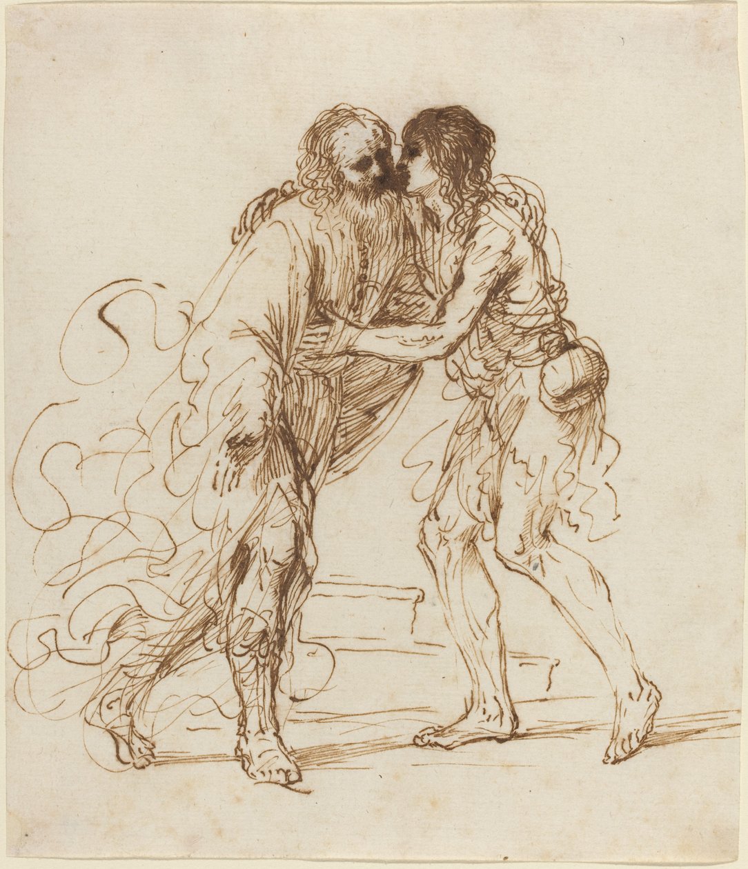 Tuhlaajapojan paluu tekijältä called Guercino Giovanni Francesco Barbieri