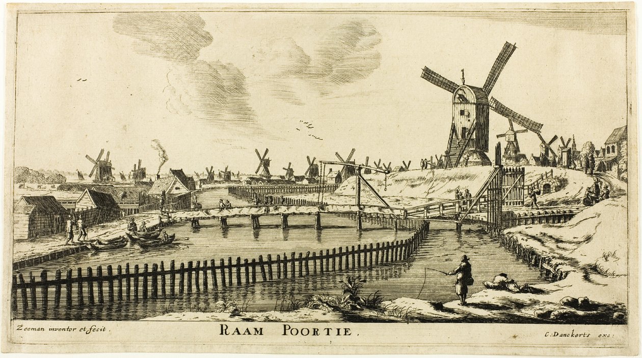 Raamin portti, Amsterdamin kahdeksasta kaupungin portista (The Eight City Gates of Amsterdam) tekijältä called Zeeman Reinier Nooms
