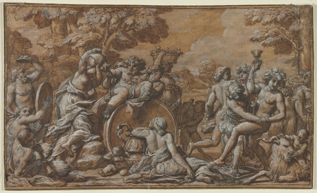 bachchanal tekijältä circle of Pietro da Cortona