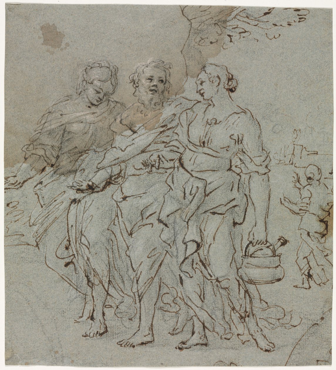 Loot ja hänen tyttärensä (recto) tekijältä circle of Pietro da Cortona