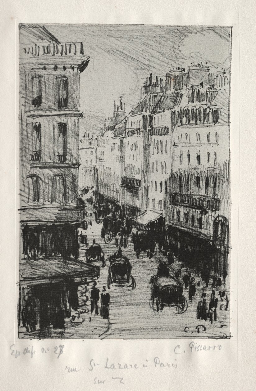 Rue Saint-Lazare, Pariisi tekijältä copy after Augustin Pajou