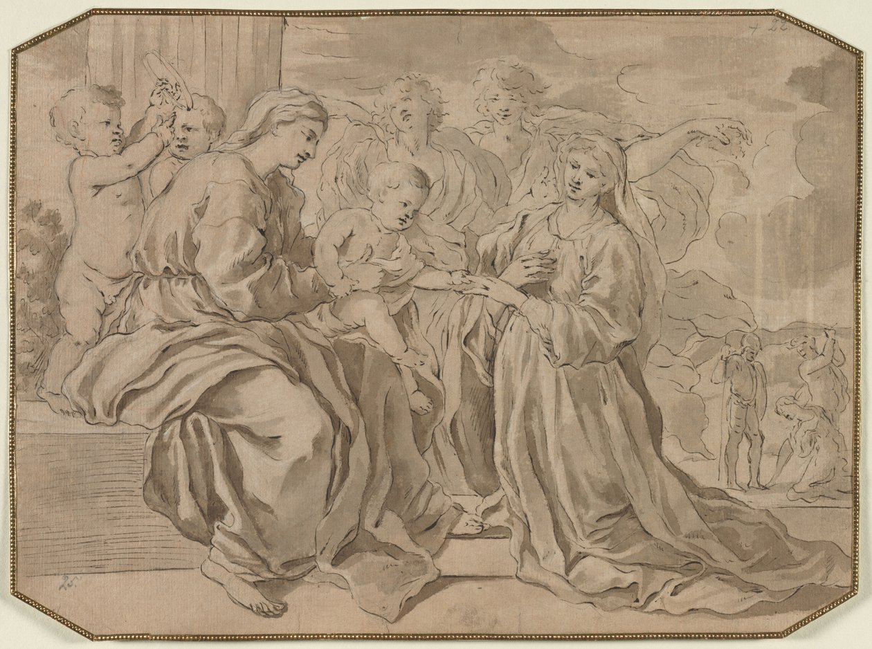 Pyhän Katariinan mystinen häät tekijältä copy after Nicolas Poussin