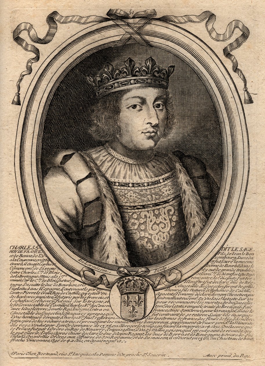 Muotokuva Kaarle V viisasta (1338 - 1380) - Kaarle V viisas tai Kaarle V viisas, Ranskan kuningas Valois