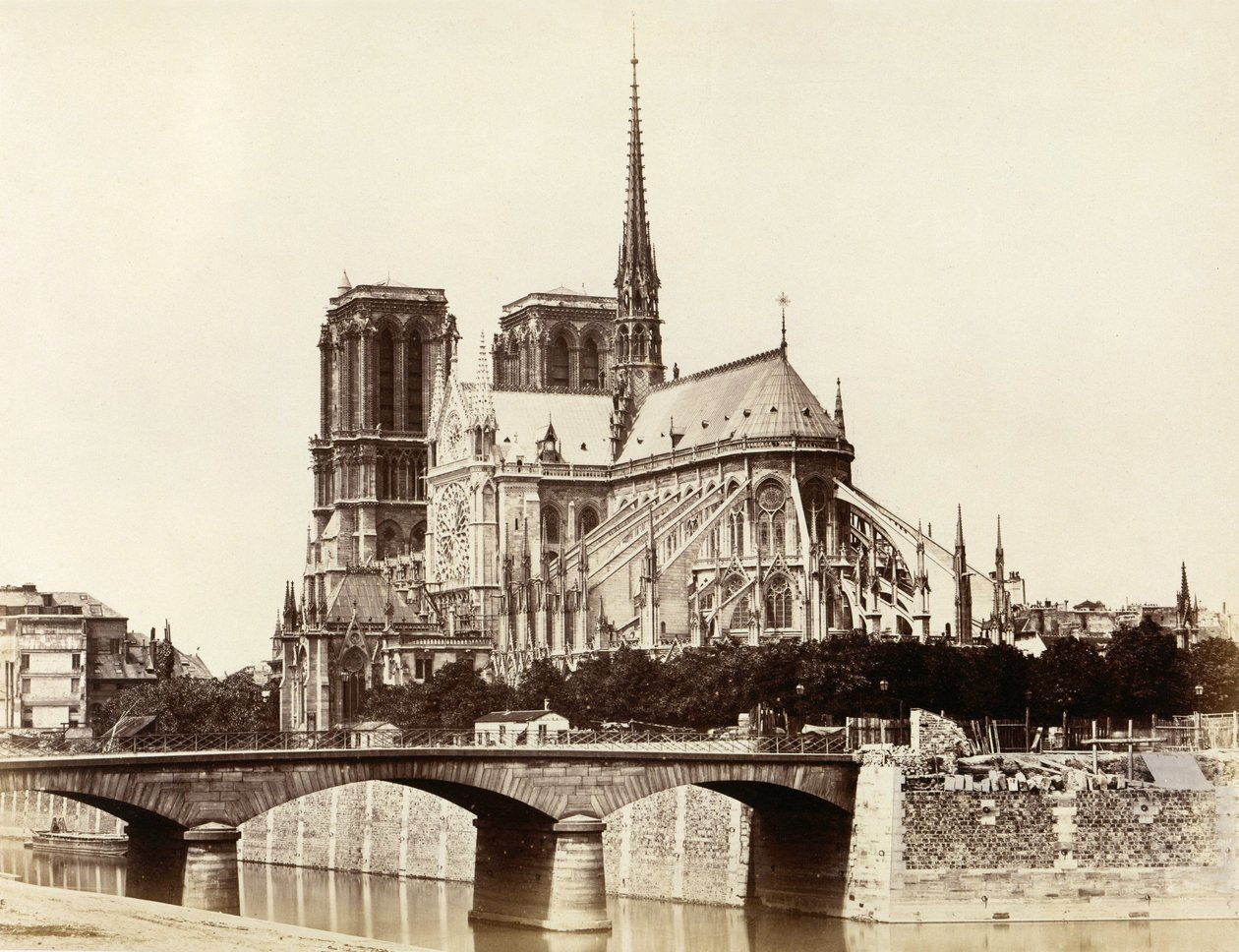 Notre-Dame (abside) tekijältä Edouard Denis Baldus