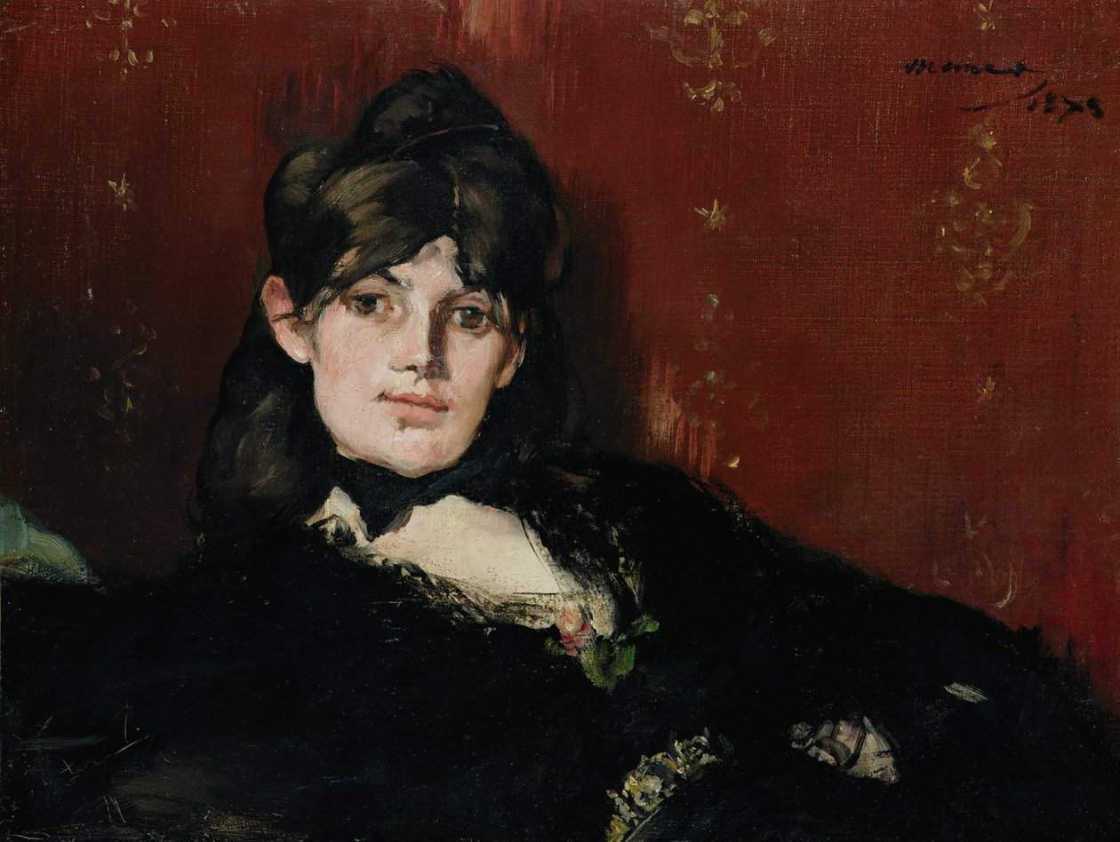 Berthe Morisot (1841-95) makuuasentoon, 1873 tekijältä Édouard Manet
