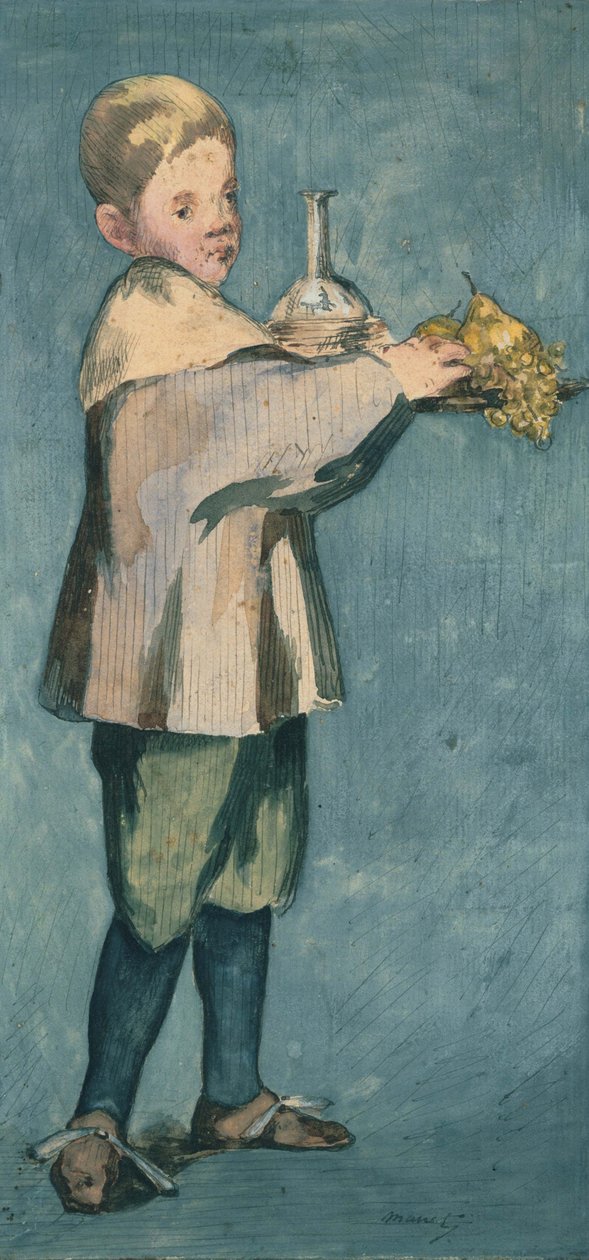Poika, joka kantaa lokeroa tekijältä Édouard Manet