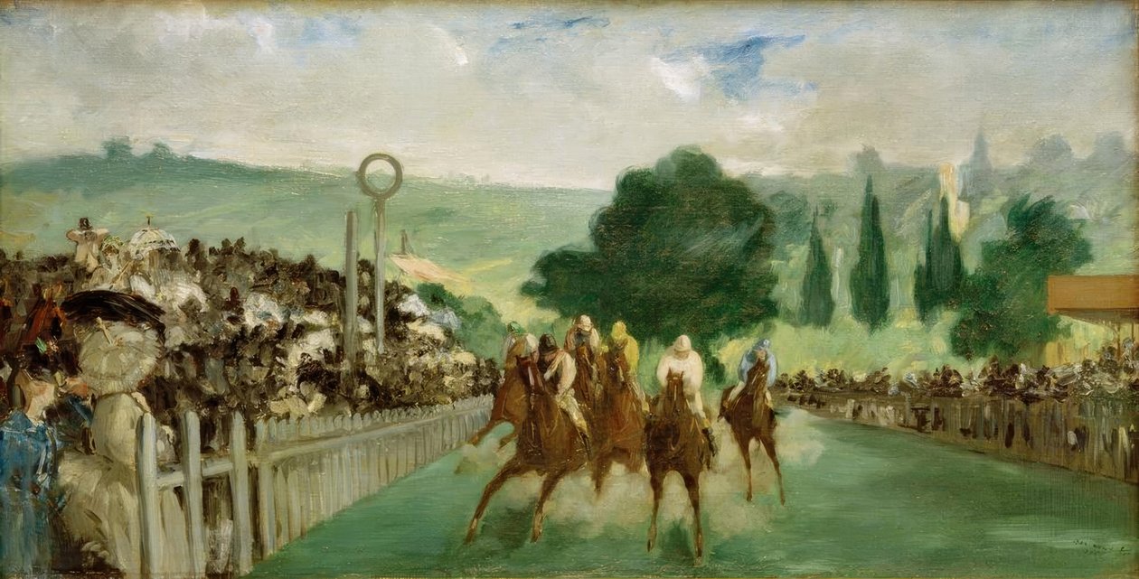 Kurssit à Longchamp tekijältä Édouard Manet
