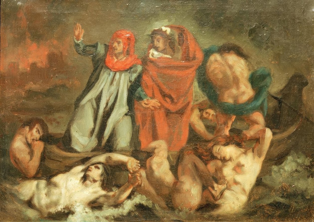 Dante und Vergil in der Barke tekijältä Édouard Manet