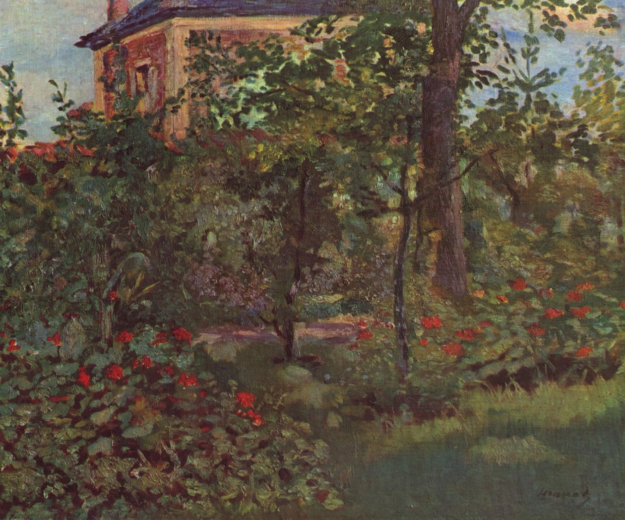 Kulma Bellevuen puutarhassa tekijältä Édouard Manet