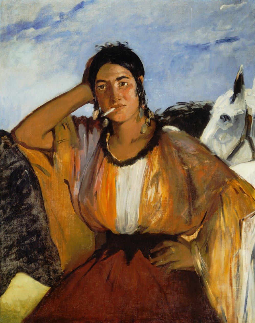 Mustalainen savukkeen kanssa tekijältä Édouard Manet