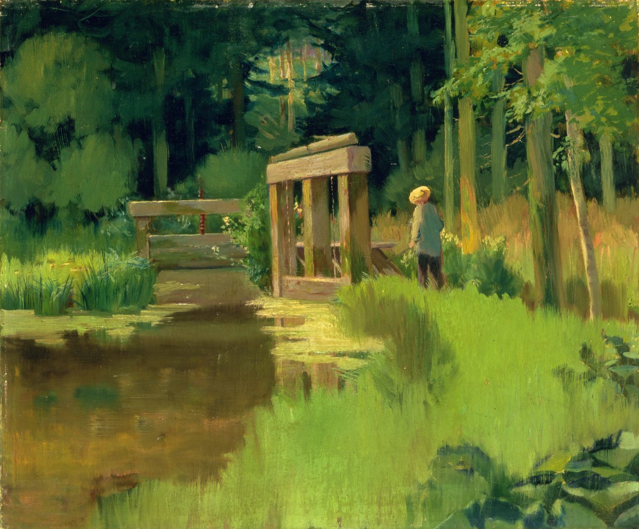 Puistossa tekijältä Édouard Manet
