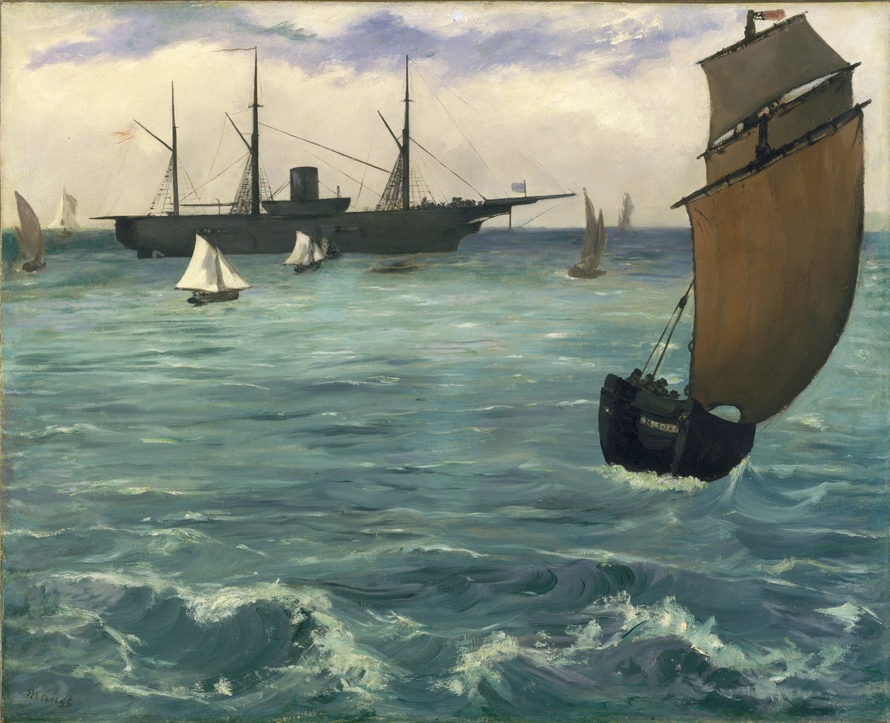 Kearsarge Boulognen rannikolla tekijältä Édouard Manet