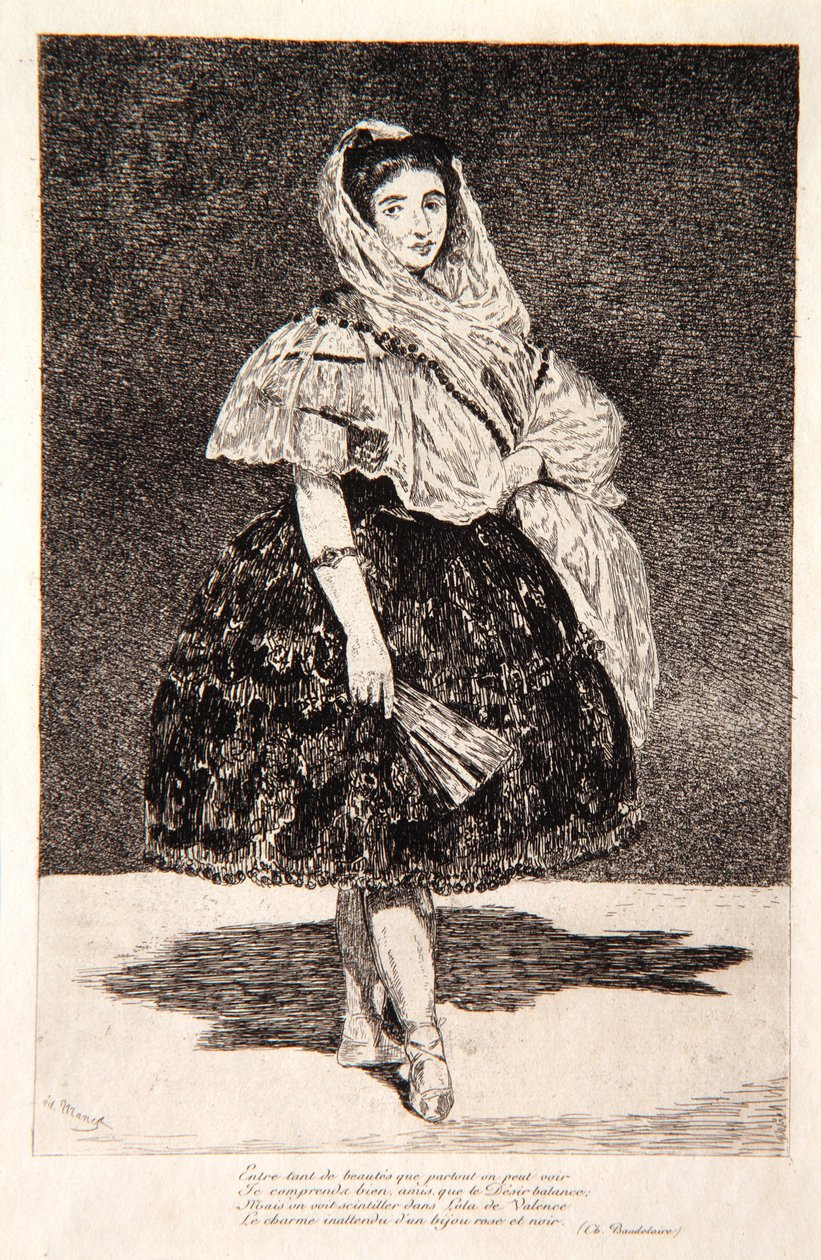 Lola Valenciasta, 1863 tekijältä Édouard Manet