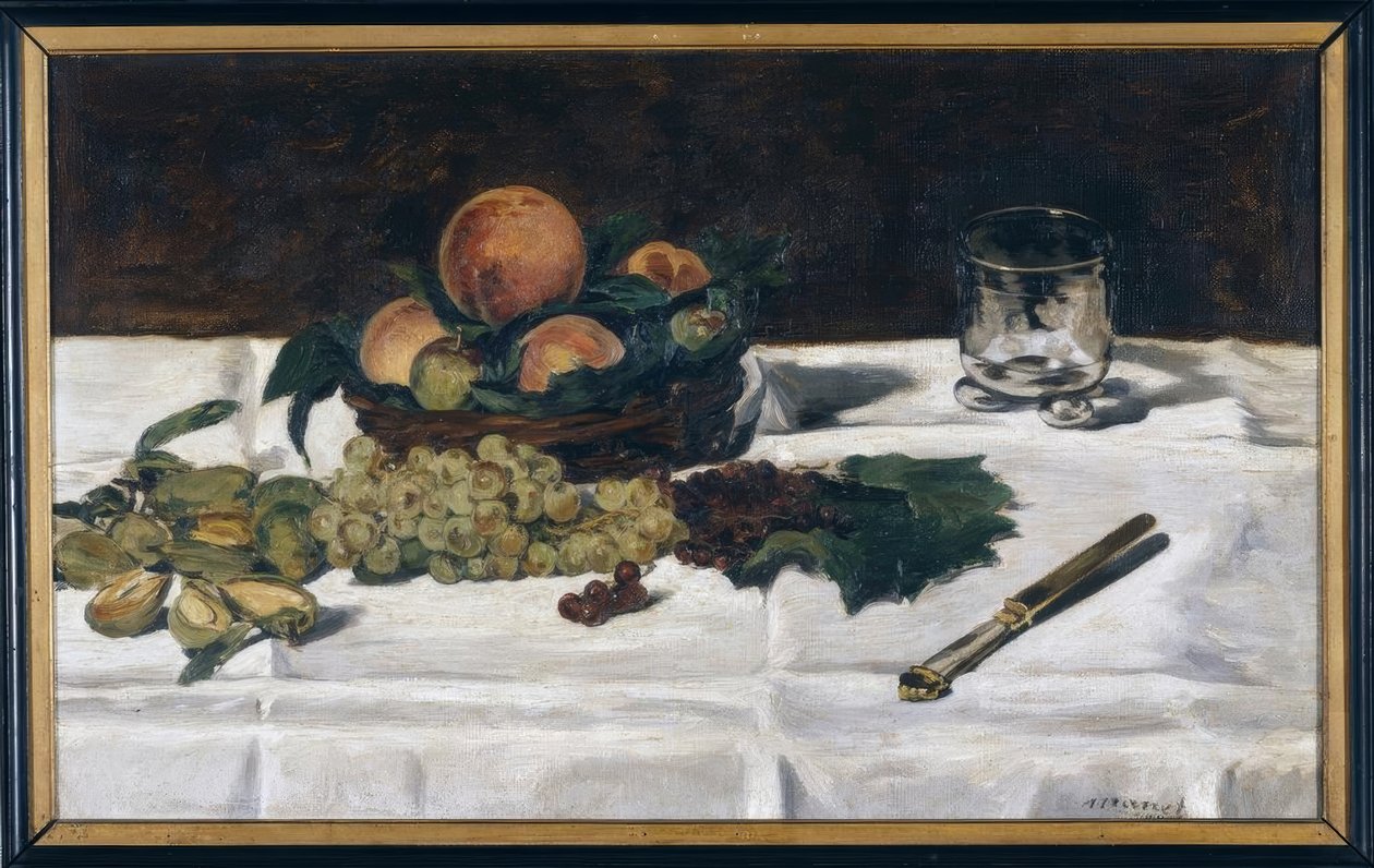 Nature morte: hedelmät pöydästä tekijältä Édouard Manet