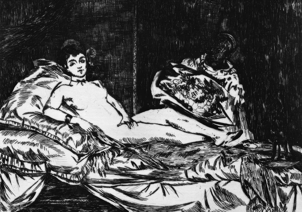 Olympia (Große Fassung) tekijältä Édouard Manet