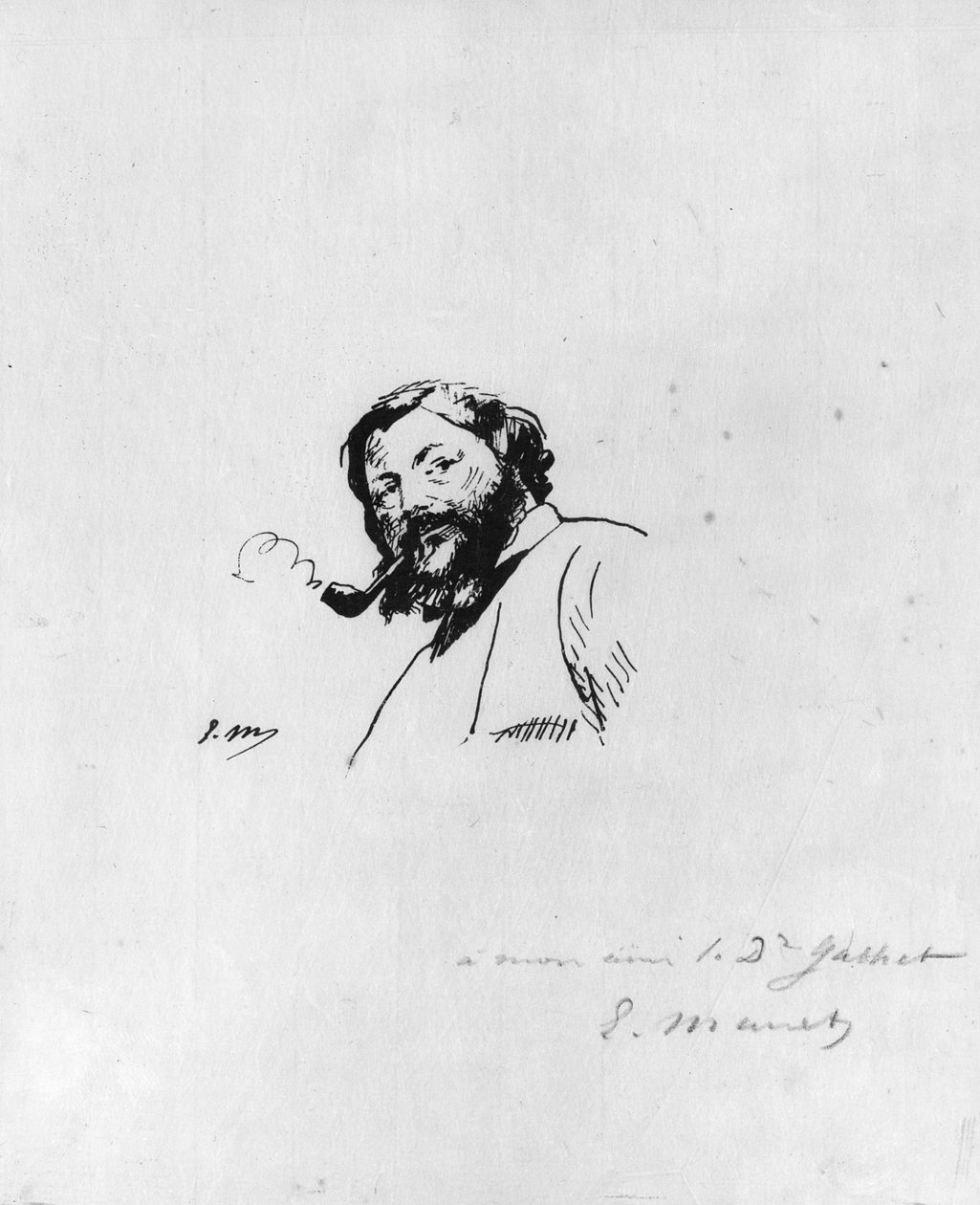 Gustave Courbetin muotokuva tekijältä Édouard Manet