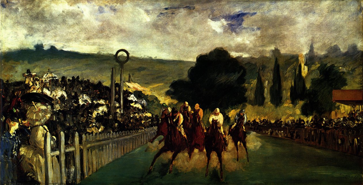 Juoksu Longchampissa tekijältä Édouard Manet