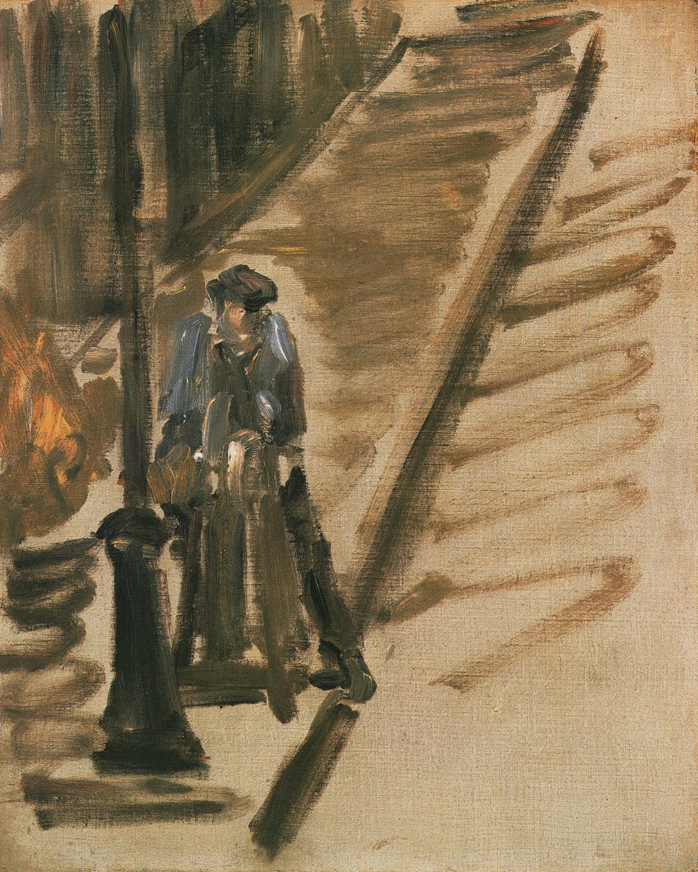 Rue Mosnier ja veitsenhiomakone tekijältä Édouard Manet