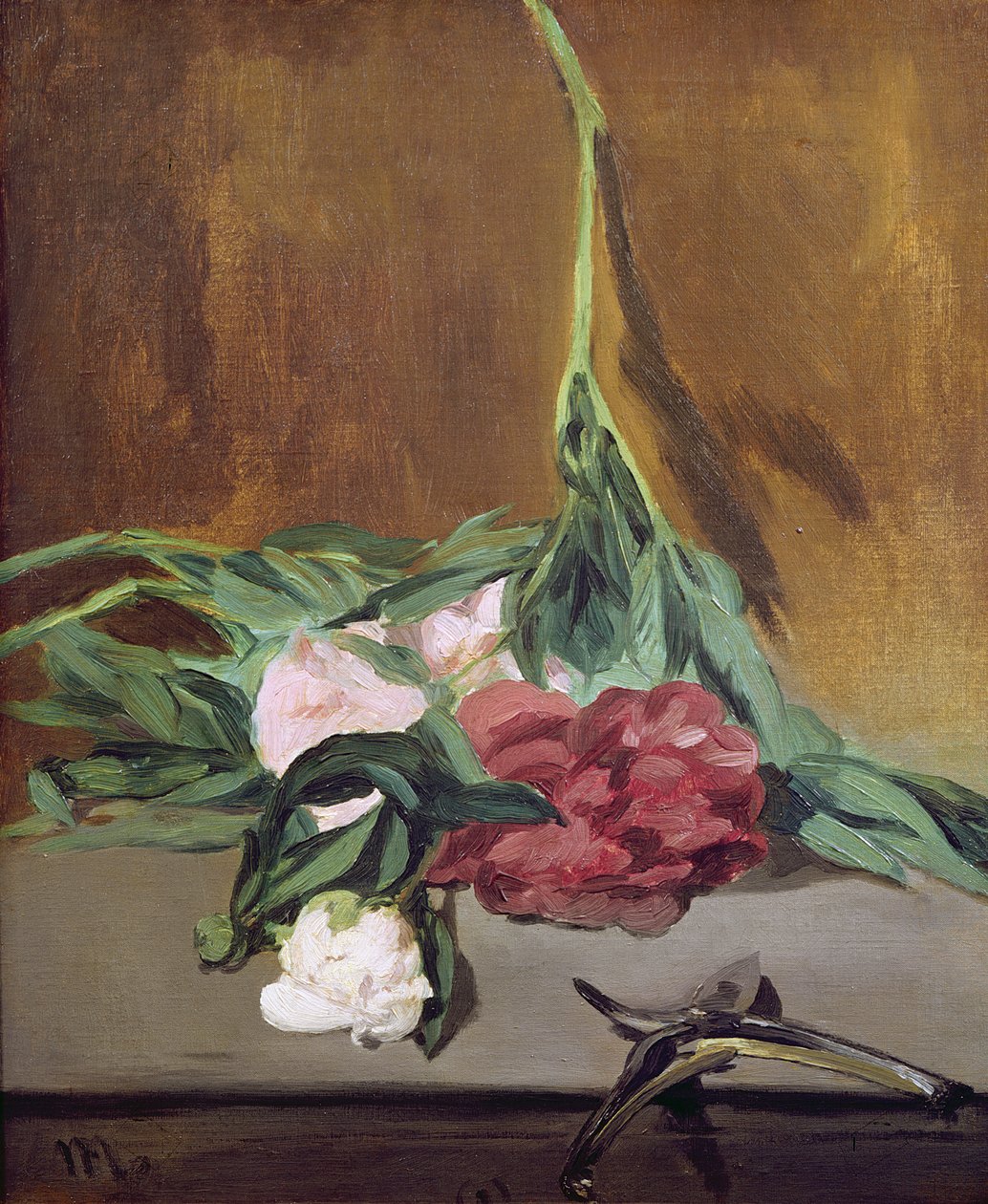 Pionien ja saksien varsi, n. 1864 tekijältä Édouard Manet