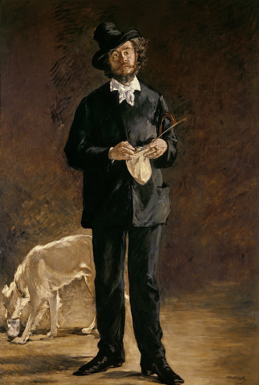 Taiteilija eli Gilbert Marcellin Desboutinin muotokuva, 1875 tekijältä Édouard Manet