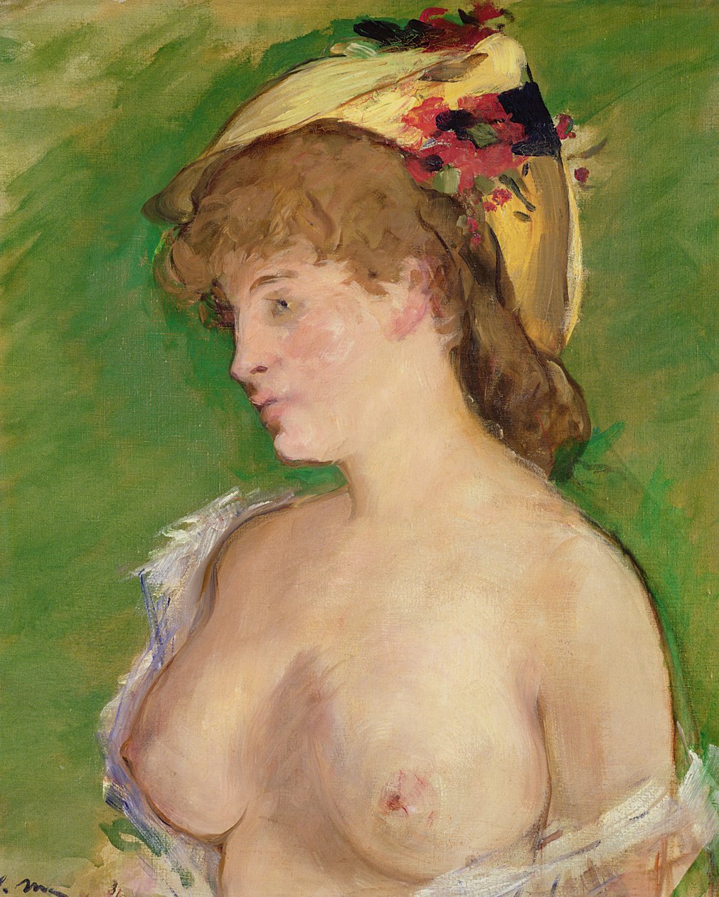 Blondi paljain rinnoin, 1878 tekijältä Édouard Manet