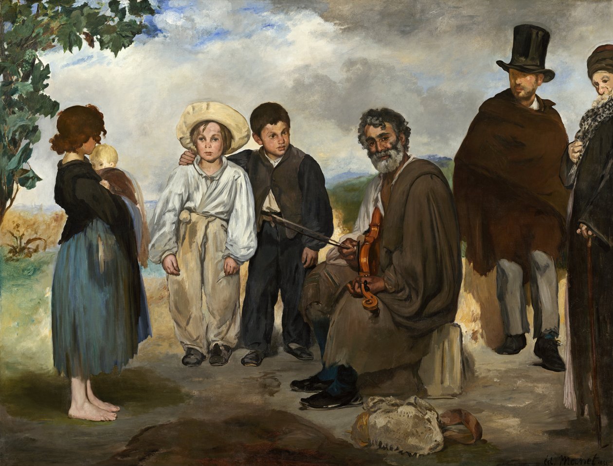 Vanha muusikko tekijältä Édouard Manet